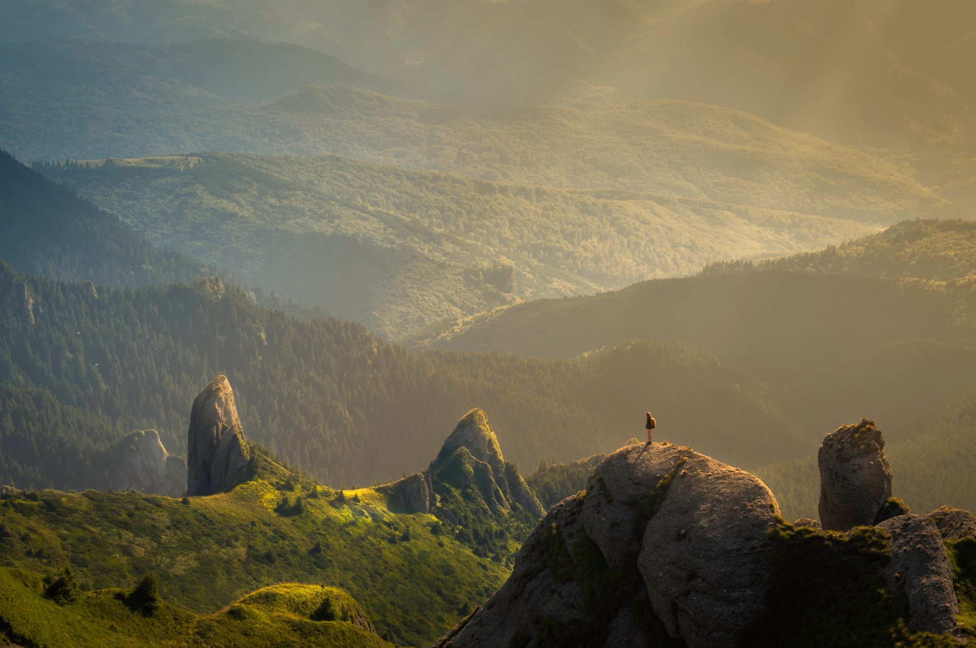man on cliff